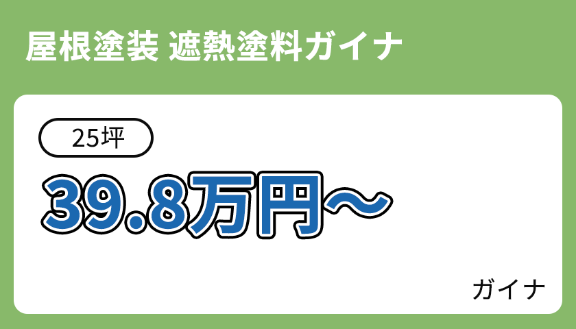 屋根塗装 遮熱塗料ガイナ 39.8万円〜